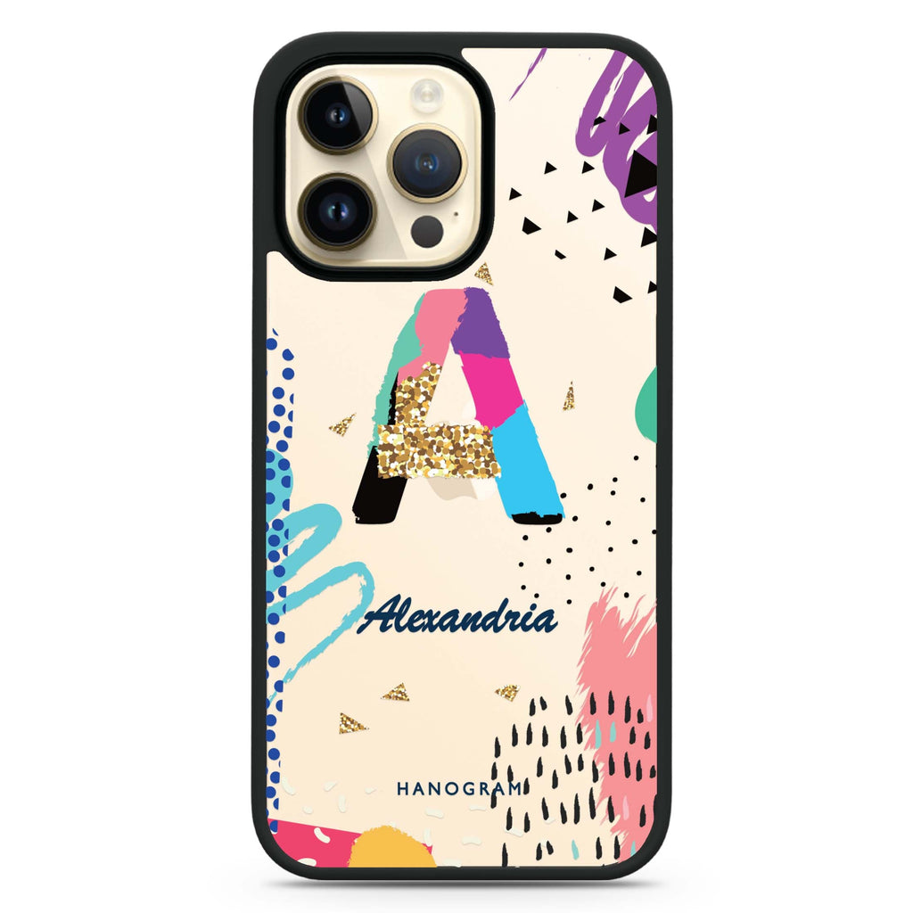 Artistic Monogram IV iPhone 13 Pro Impact Guard Bumper Case