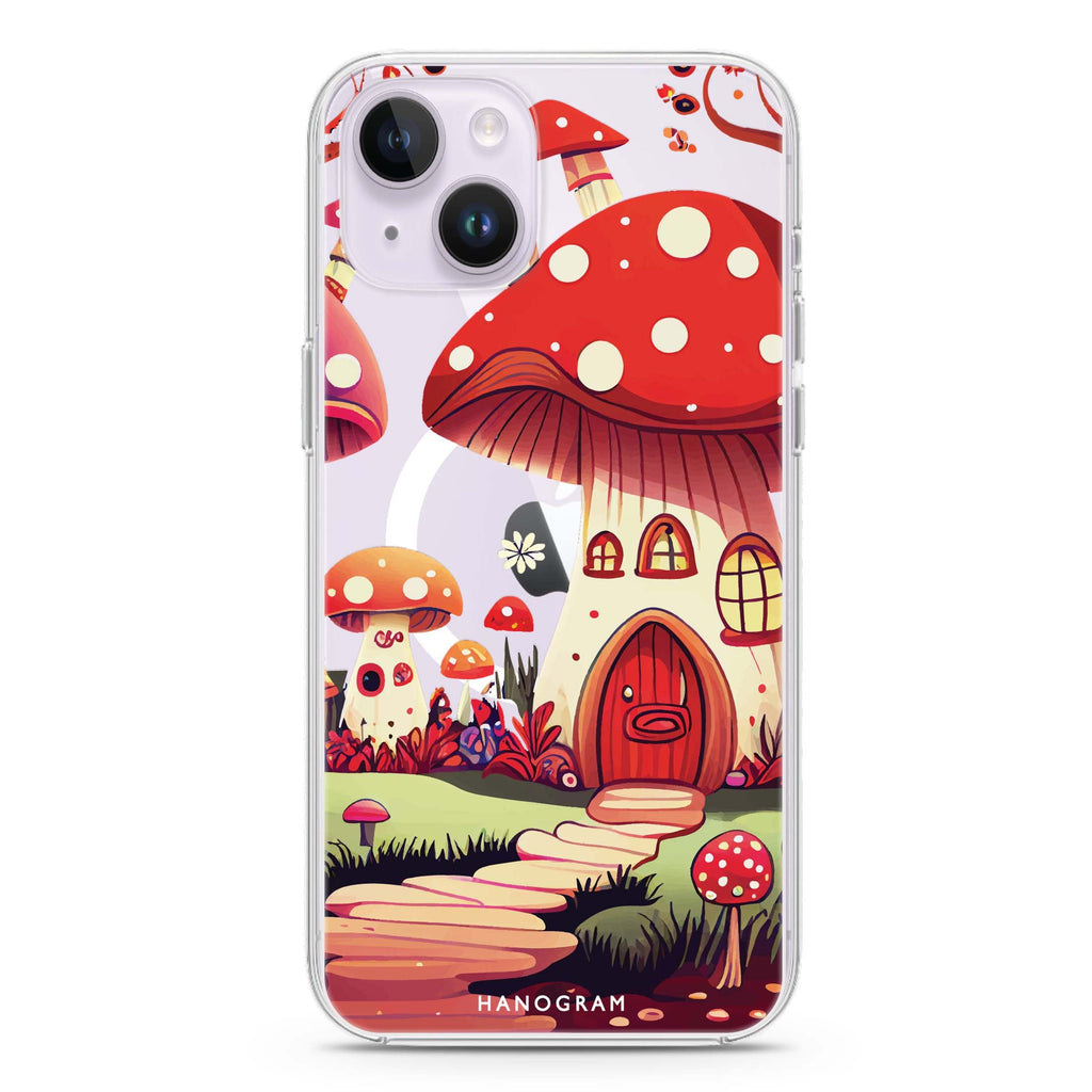 Mushroom Art iPhone 13 MagSafe Compatible Ultra Clear Case