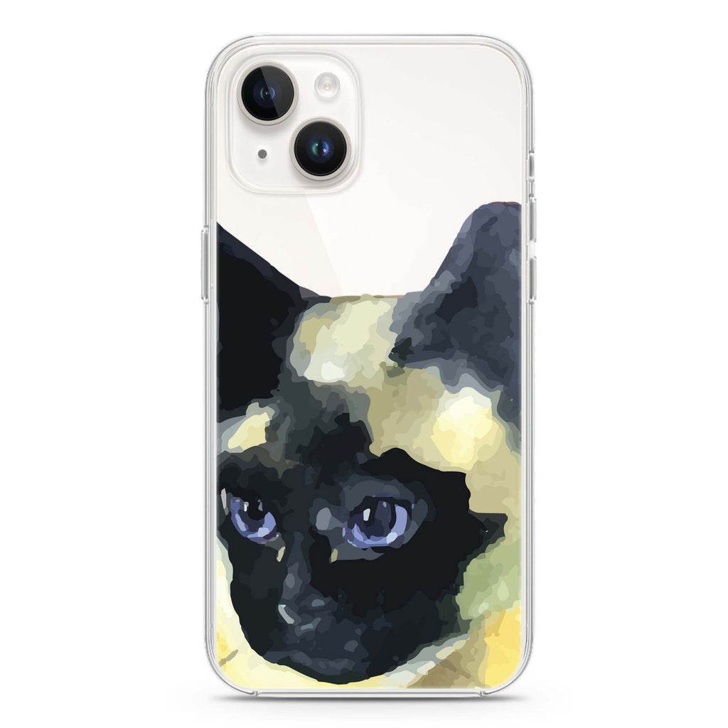 Watercolour Cat iPhone 14 Plus Ultra Clear Case