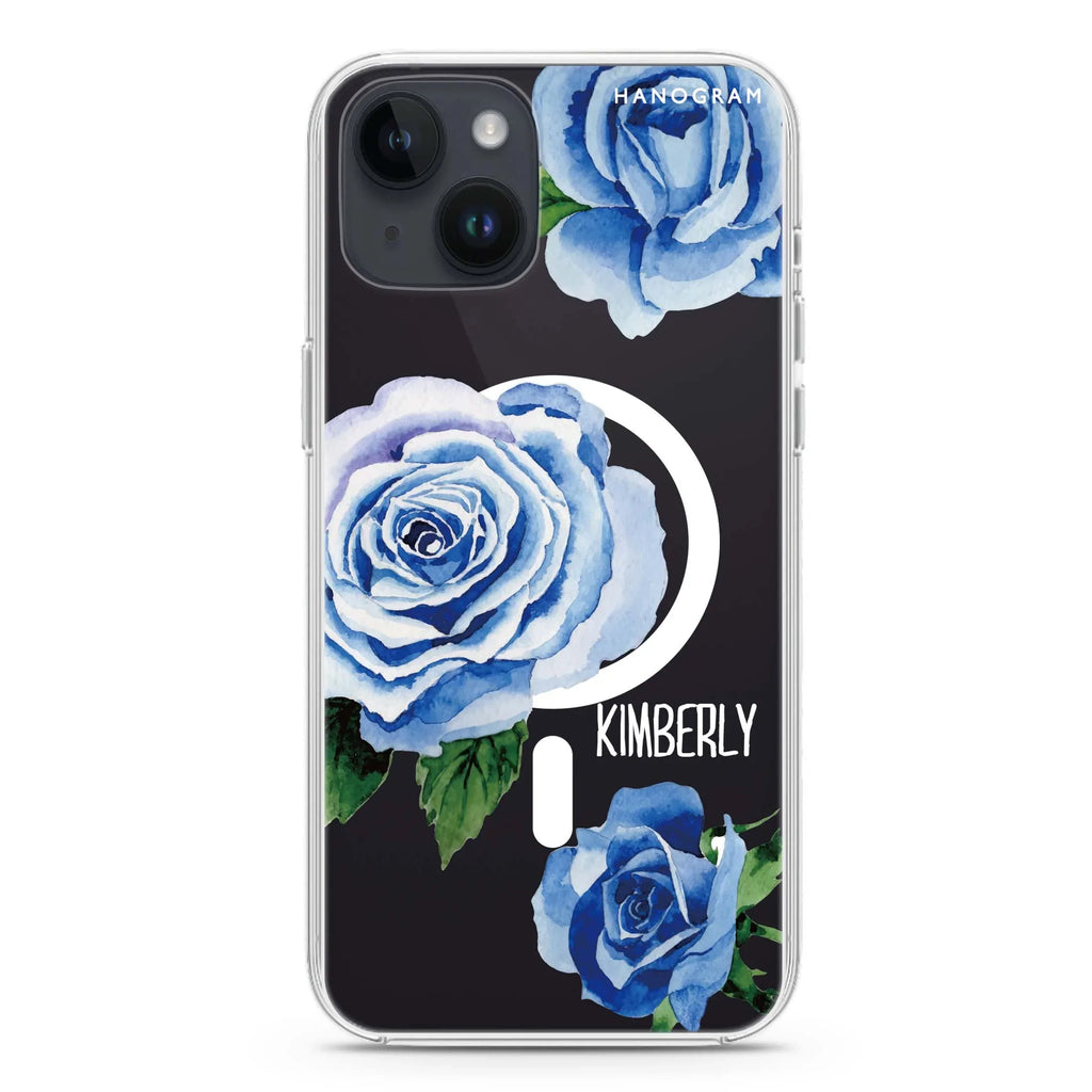 Blue Rose iPhone 13 MagSafe Compatible Ultra Clear Case