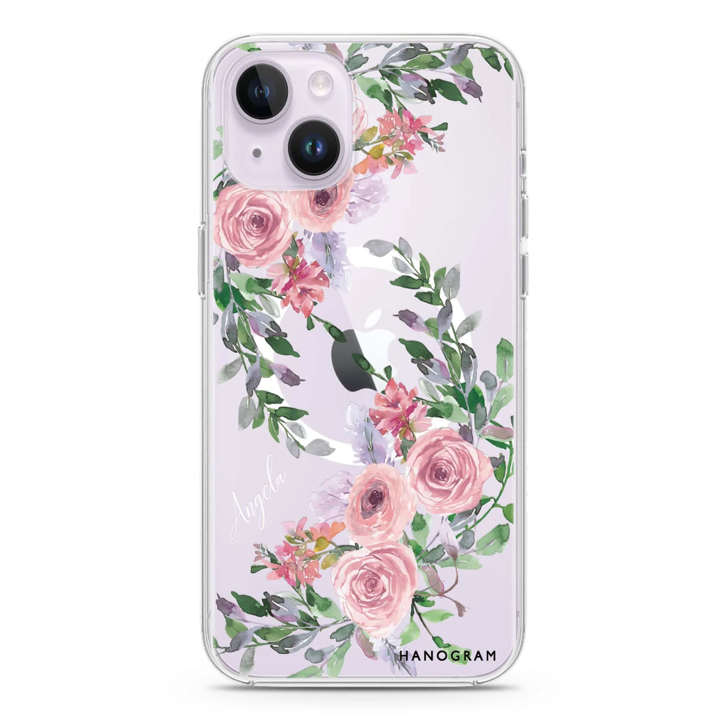 Lucy Watercolor Rose iPhone 13 MagSafe Compatible Ultra Clear Case