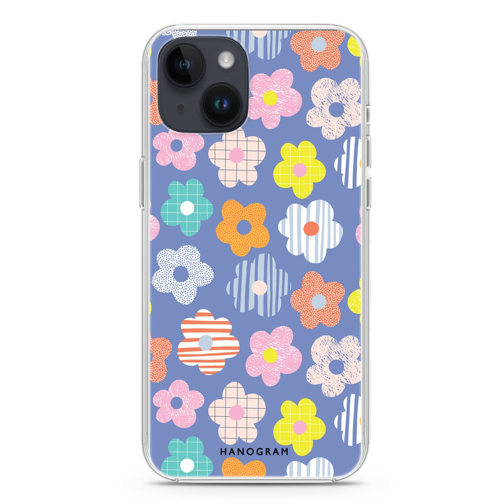 Floral Pattern iPhone 13 MagSafe Compatible Ultra Clear Case