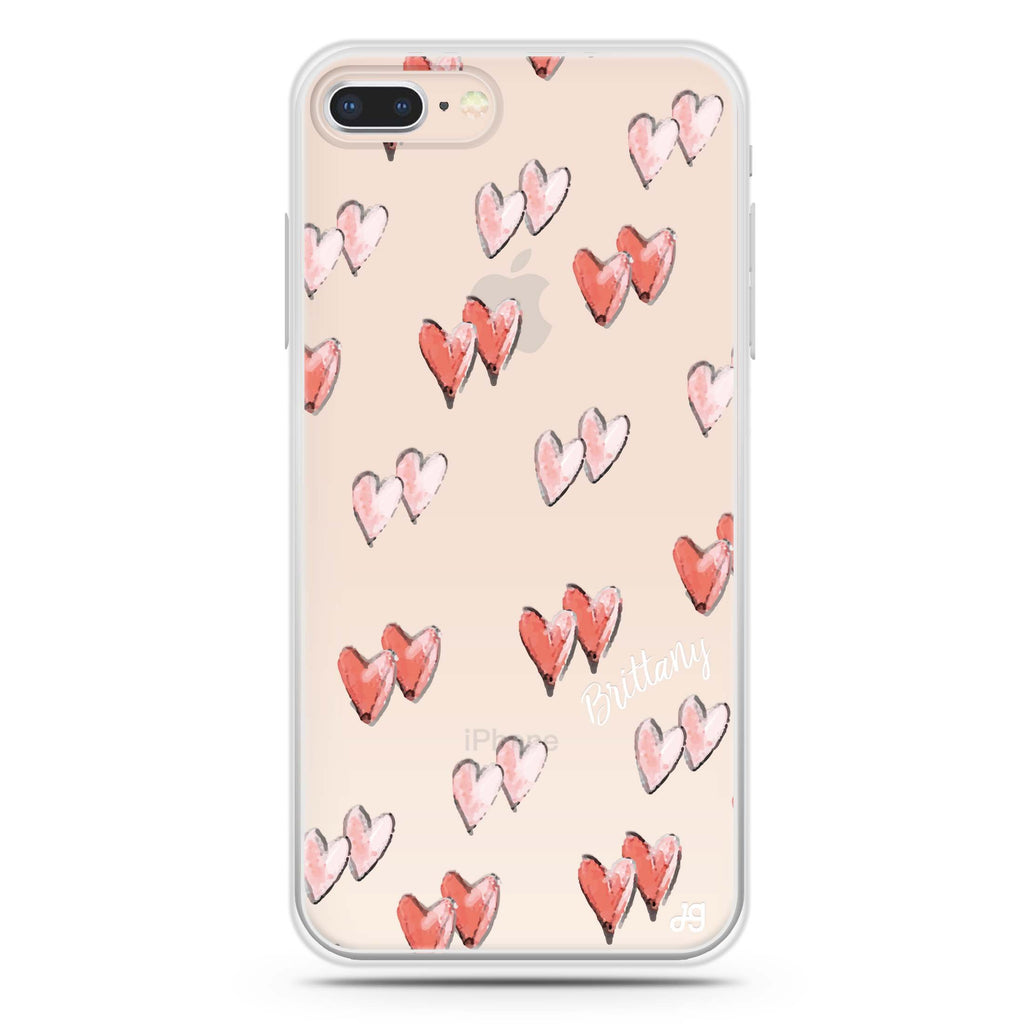 Double Heart iPhone 7 Plus Ultra Clear Case