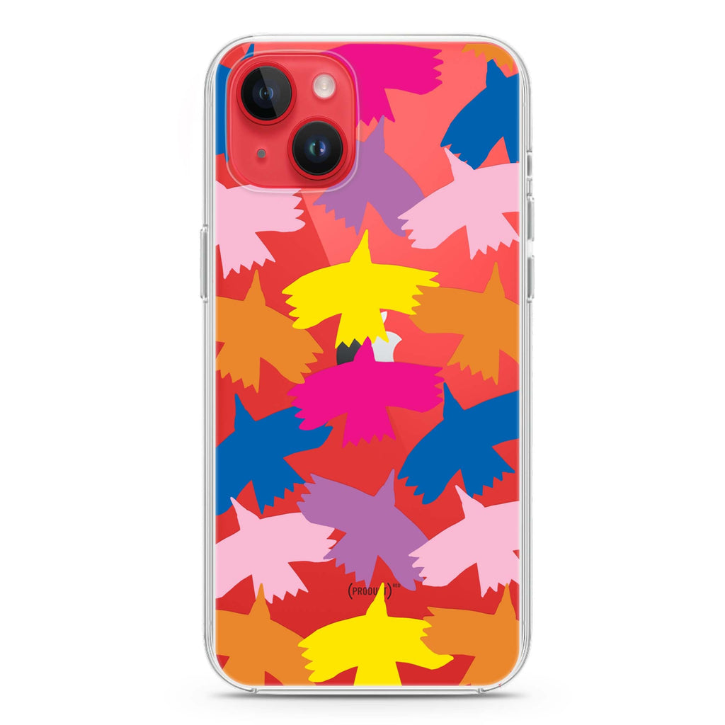 Colourful Birds iPhone 14 Plus Ultra Clear Case