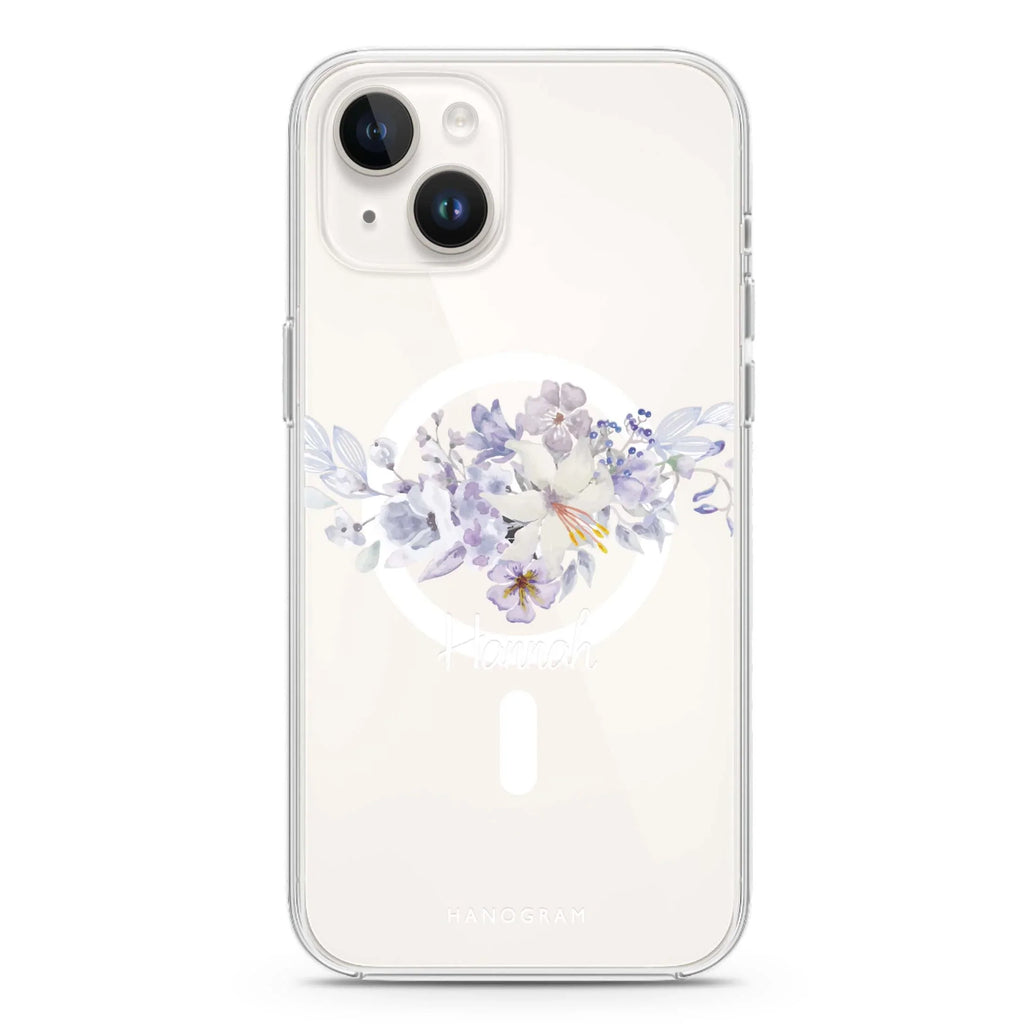 Serene Flowers & Me iPhone 13 MagSafe Compatible Ultra Clear Case