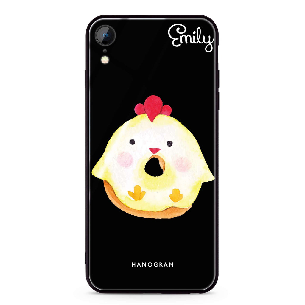 Sweet donut chick iPhone XR Glass Case