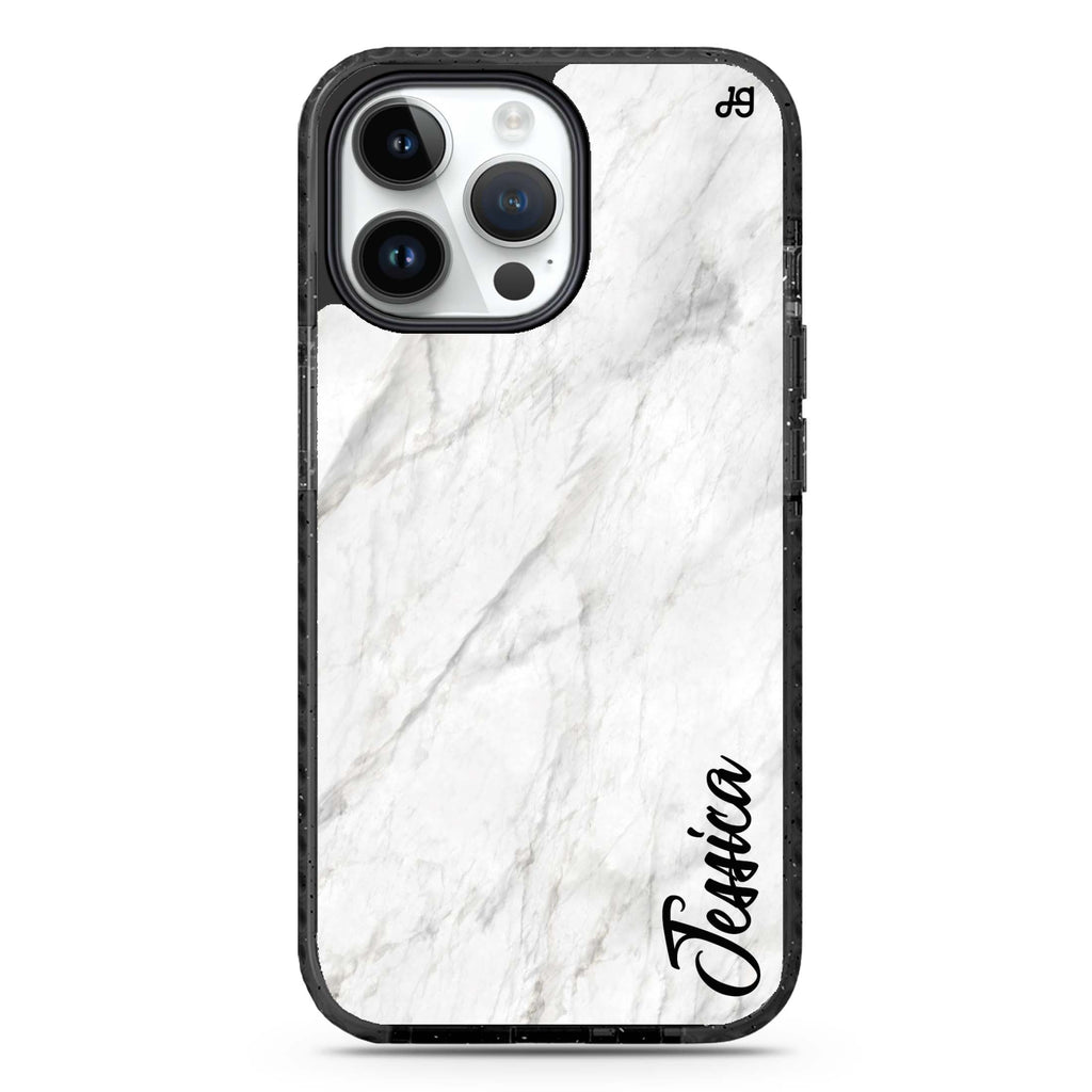 White Marble – Deep Love iPhone 14 Pro Max MagSafe Compatible Durashock Case
