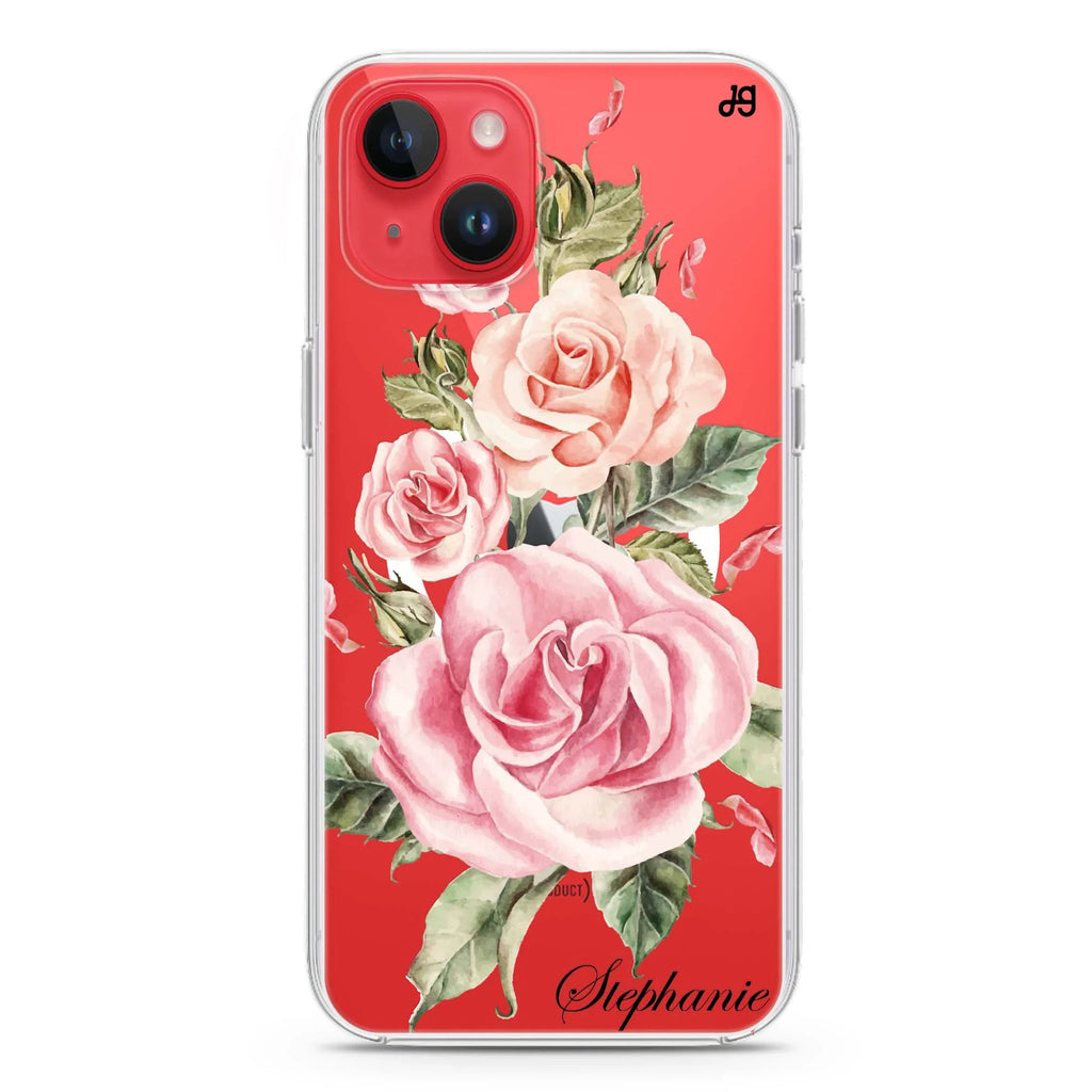 Pink Watercolor Floral iPhone 12 MagSafe Compatible Ultra Clear Case