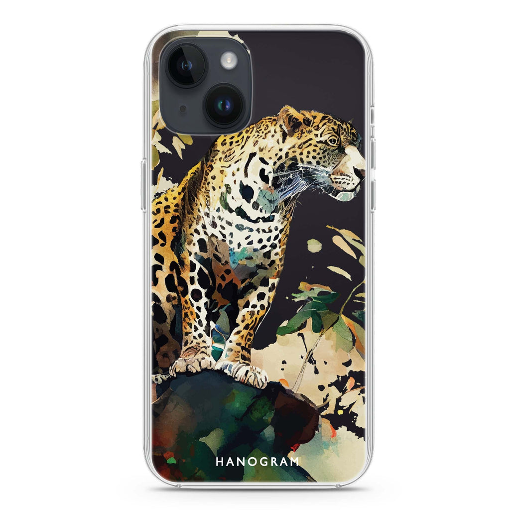 A leopard iPhone 14 Plus Ultra Clear Case