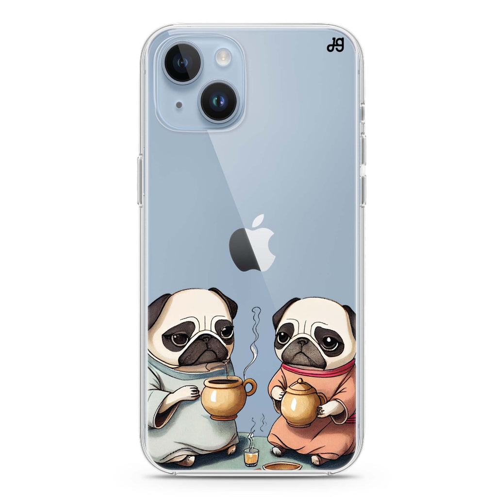 Pug Tea Time iPhone 14 Plus Ultra Clear Case