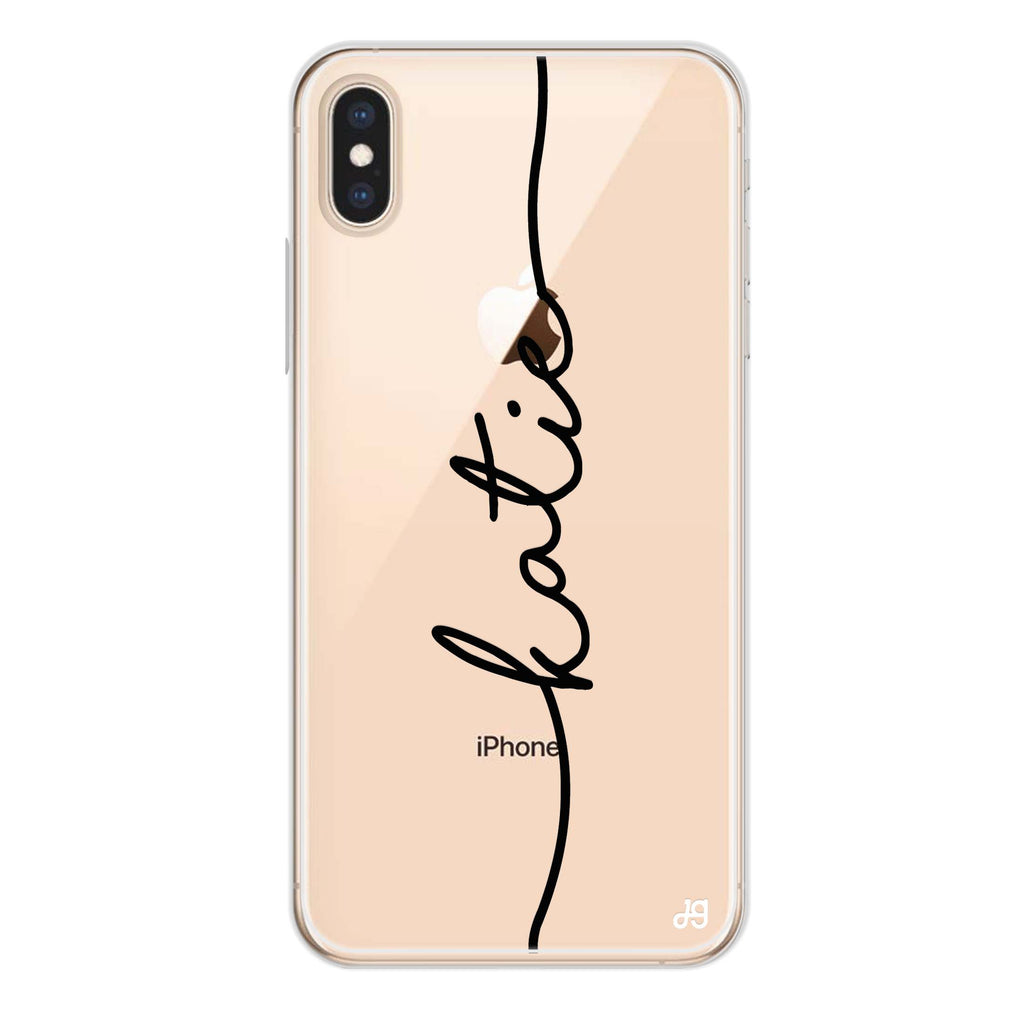 Vertical Handwritten iPhone XS Max Ultra Clear Case