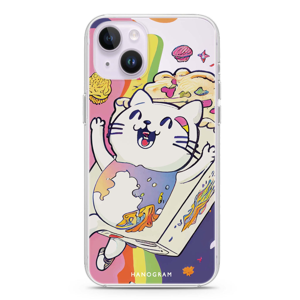 Rainbow Cat iPhone 13 MagSafe Compatible Ultra Clear Case