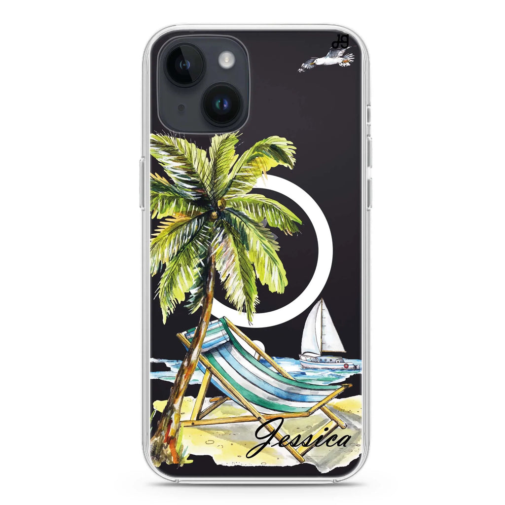 Summer on the beach iPhone 12 MagSafe Compatible Ultra Clear Case