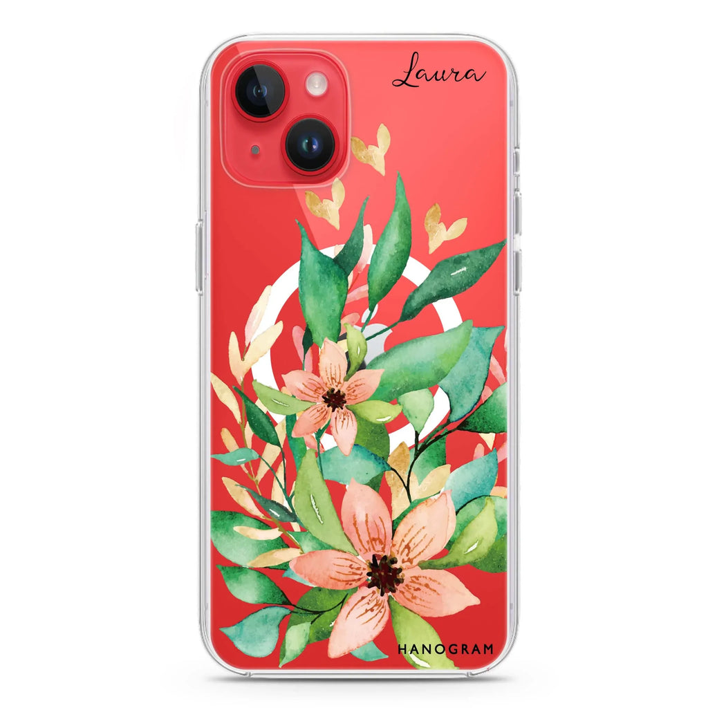 Floral Bloom iPhone 13 MagSafe Compatible Ultra Clear Case