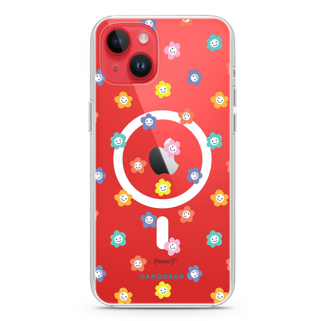 Little Smile Flowers iPhone 13 MagSafe Compatible Ultra Clear Case