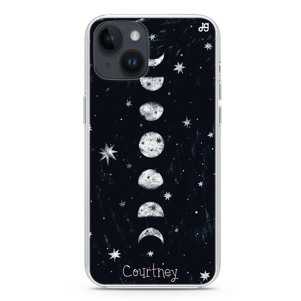 Phases of the moon iPhone 13 MagSafe Compatible Ultra Clear Case