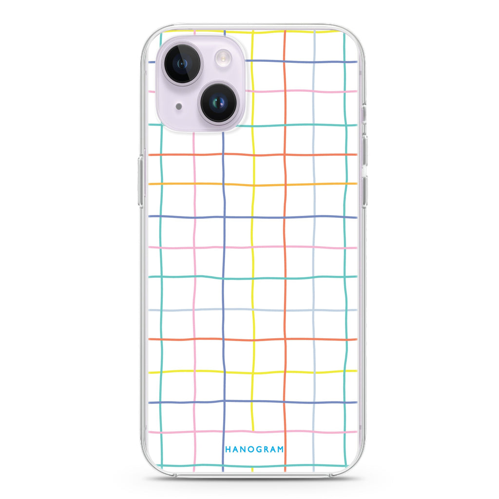 Colourful Checked Pattern iPhone 13 MagSafe Compatible Ultra Clear Case