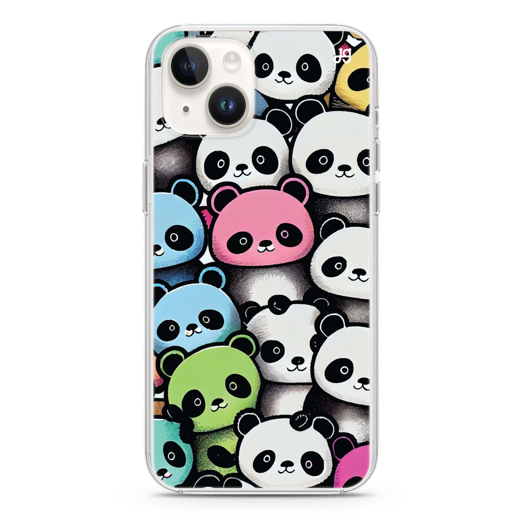 Cute Pandas iPhone 14 Plus Ultra Clear Case