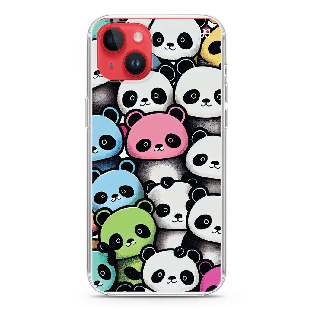 Cute Pandas iPhone 13 MagSafe Compatible Ultra Clear Case