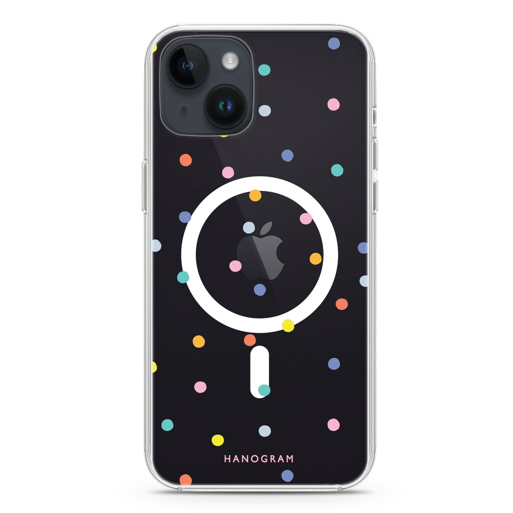 Colourful Dot Pattern iPhone 13 MagSafe Compatible Ultra Clear Case