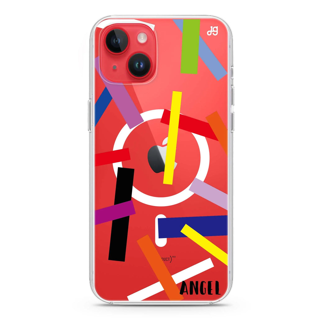 Abstract Art iPhone 14 MagSafe Compatible Ultra Clear Case