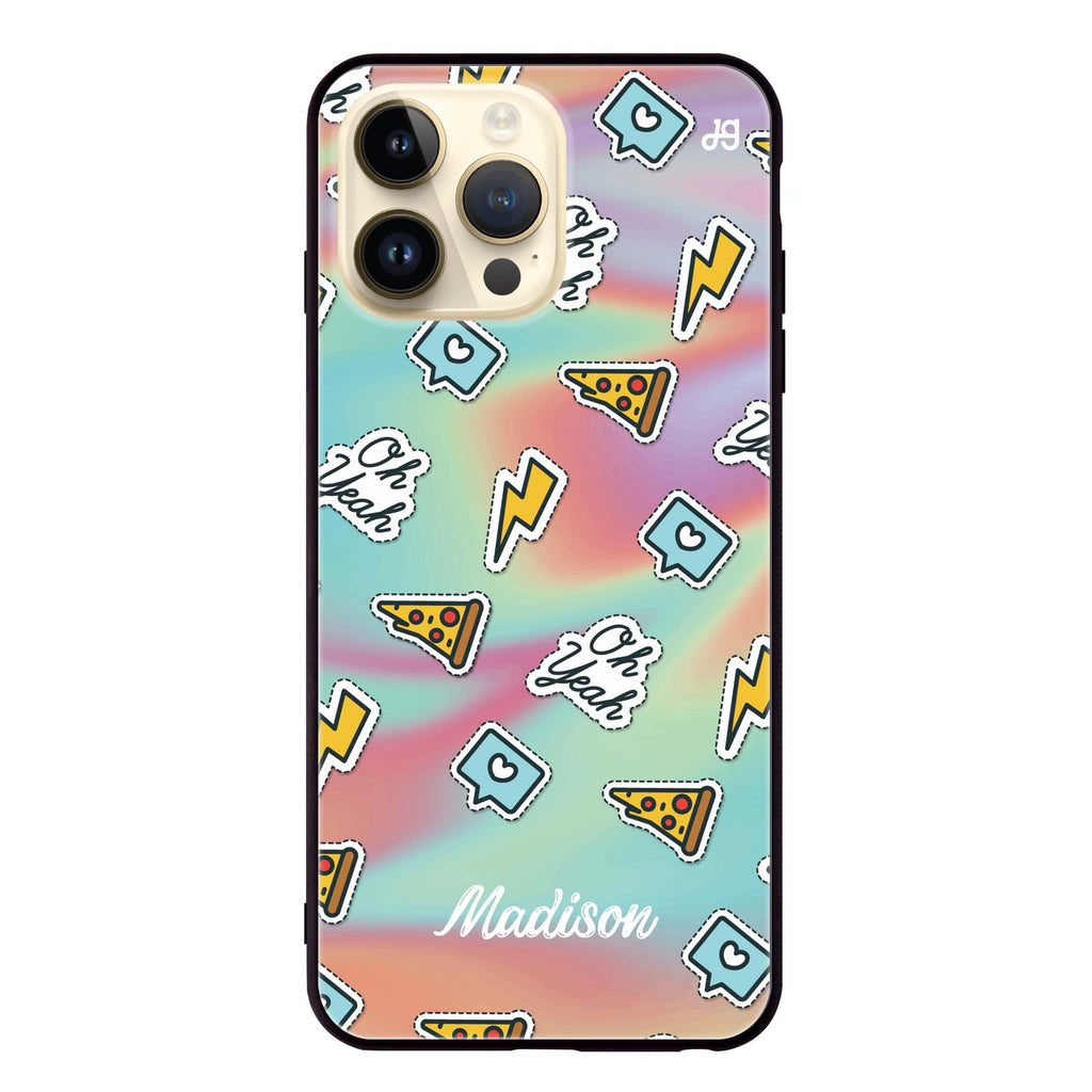 Pizza Sticker iPhone 13 Pro Max Glass Case