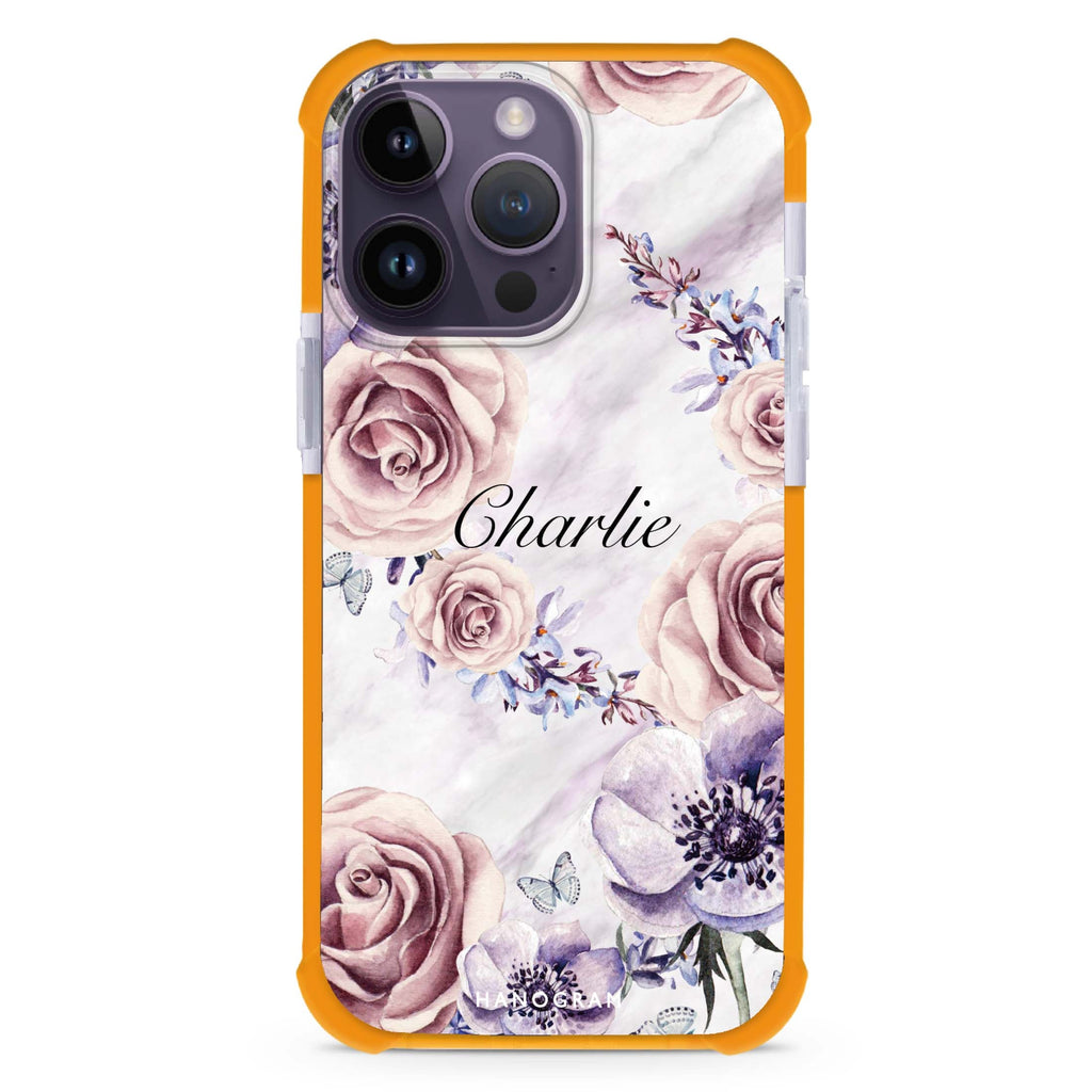 White Marble – Deep Love iPhone 12 Pro Max MagSafe Compatible Ultra Shockproof Case