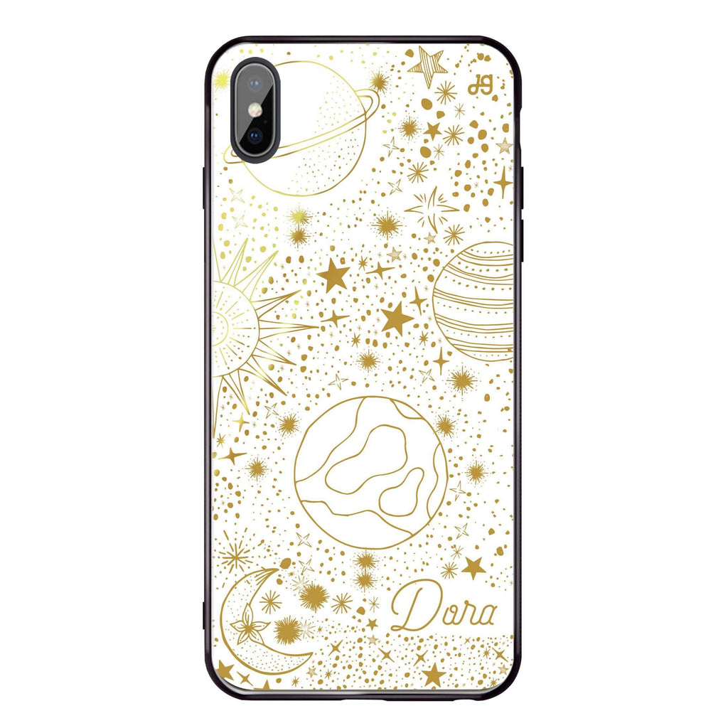 Golden Galaxy I iPhone XS Max Glass Case