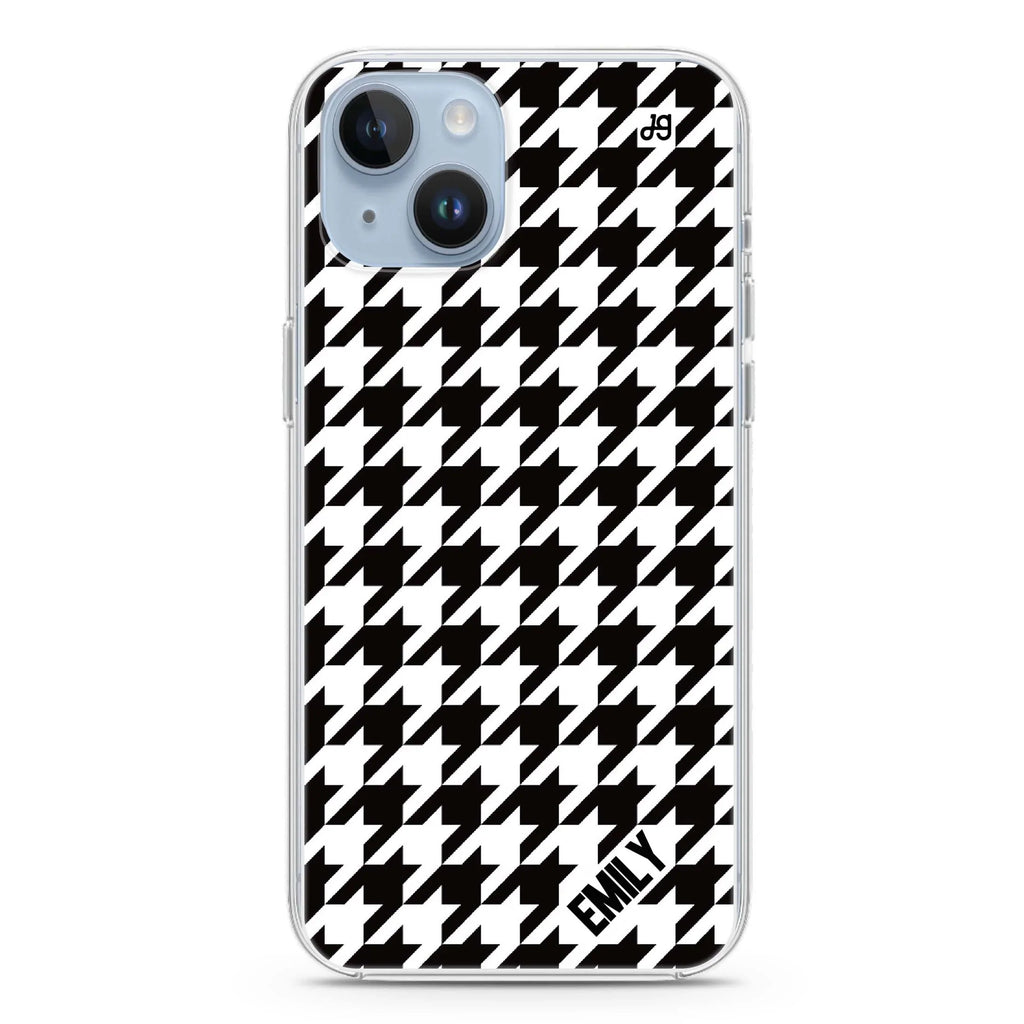 Houndstooth iPhone 13 MagSafe Compatible Ultra Clear Case