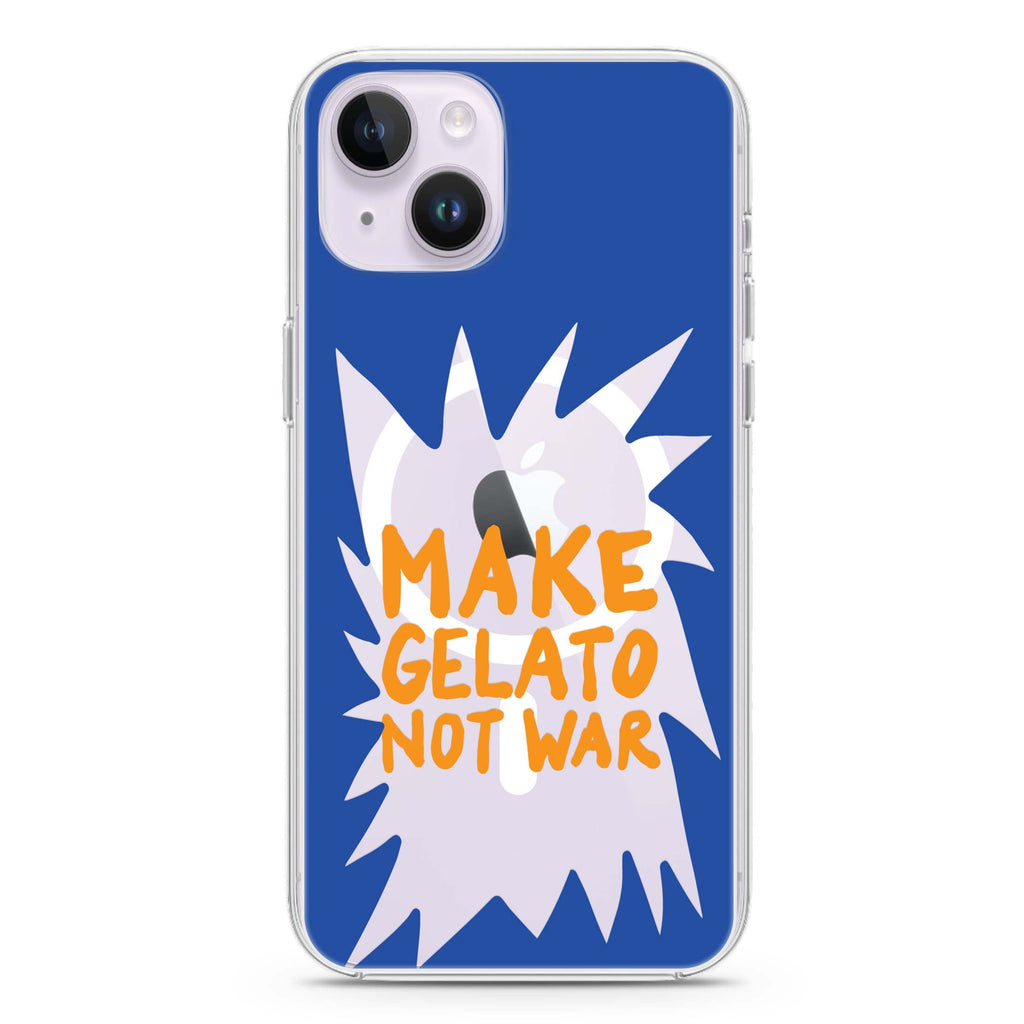 Make Gelato Not War iPhone 13 MagSafe Compatible Ultra Clear Case