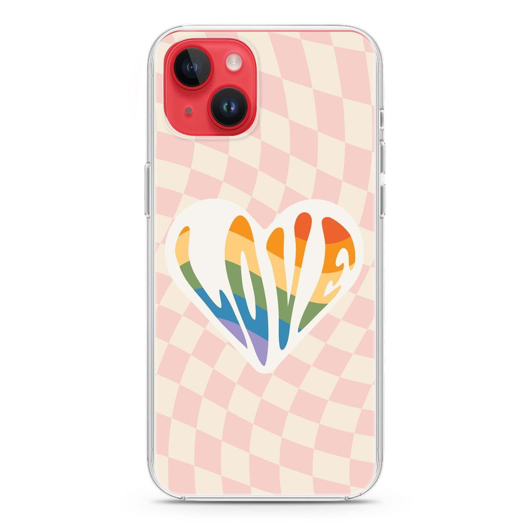 Rainbow LOVE iPhone 14 Plus Ultra Clear Case