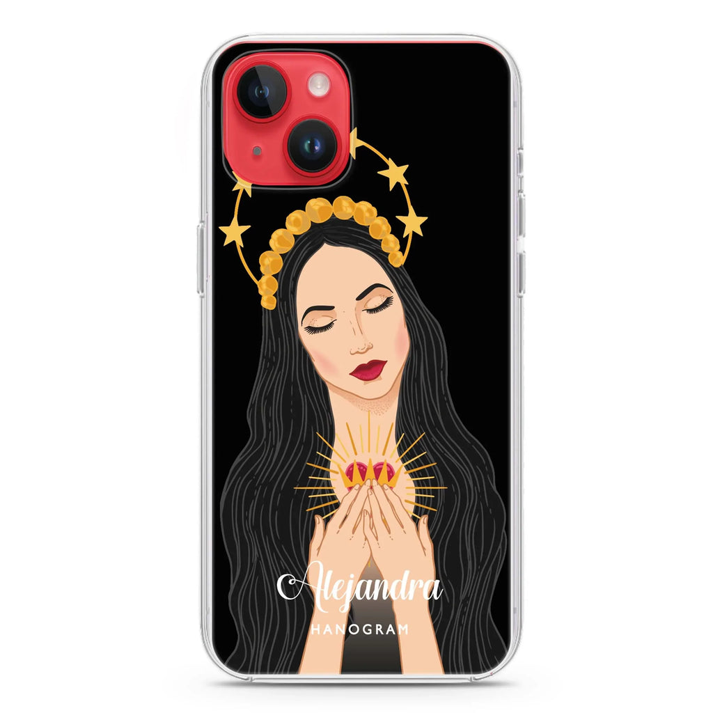 The Virgin Mary iPhone 12 MagSafe Compatible Ultra Clear Case