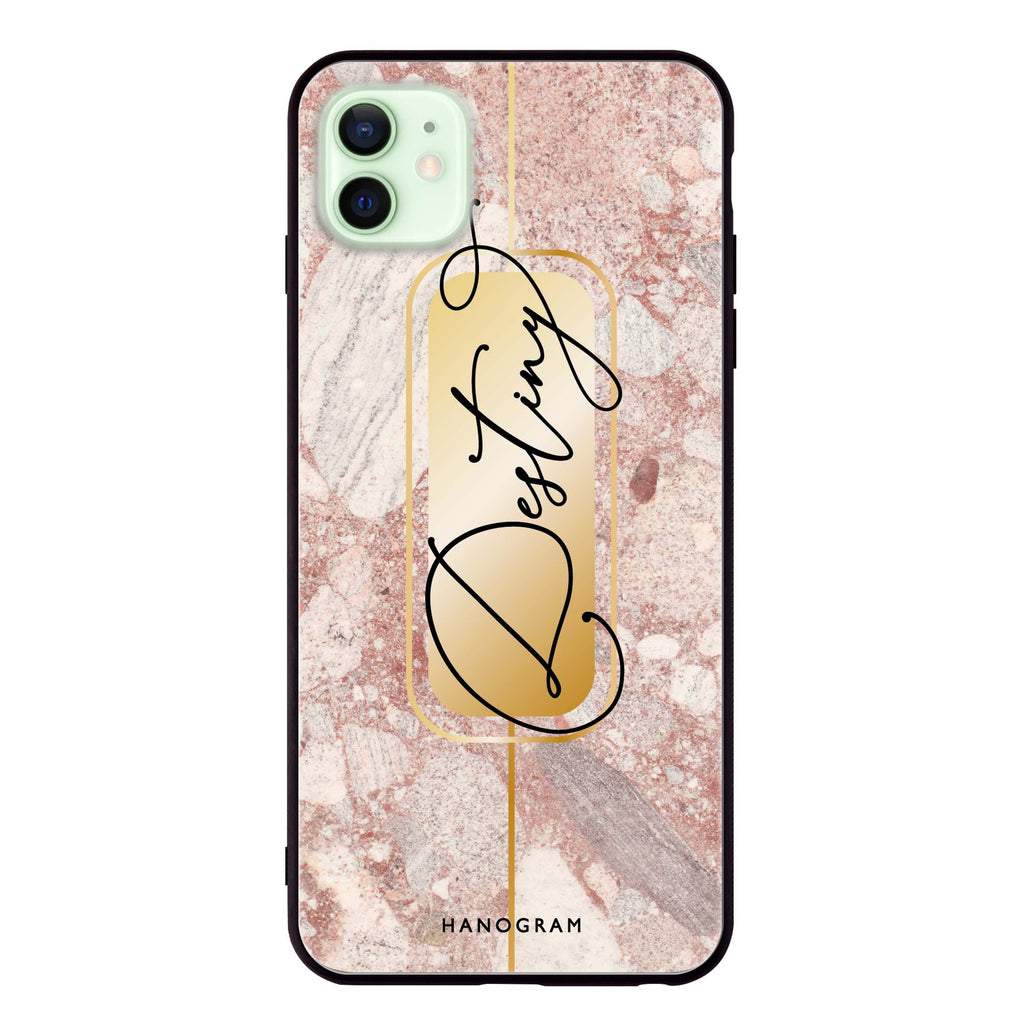 Golden Marble iPhone 12 mini Glass Case