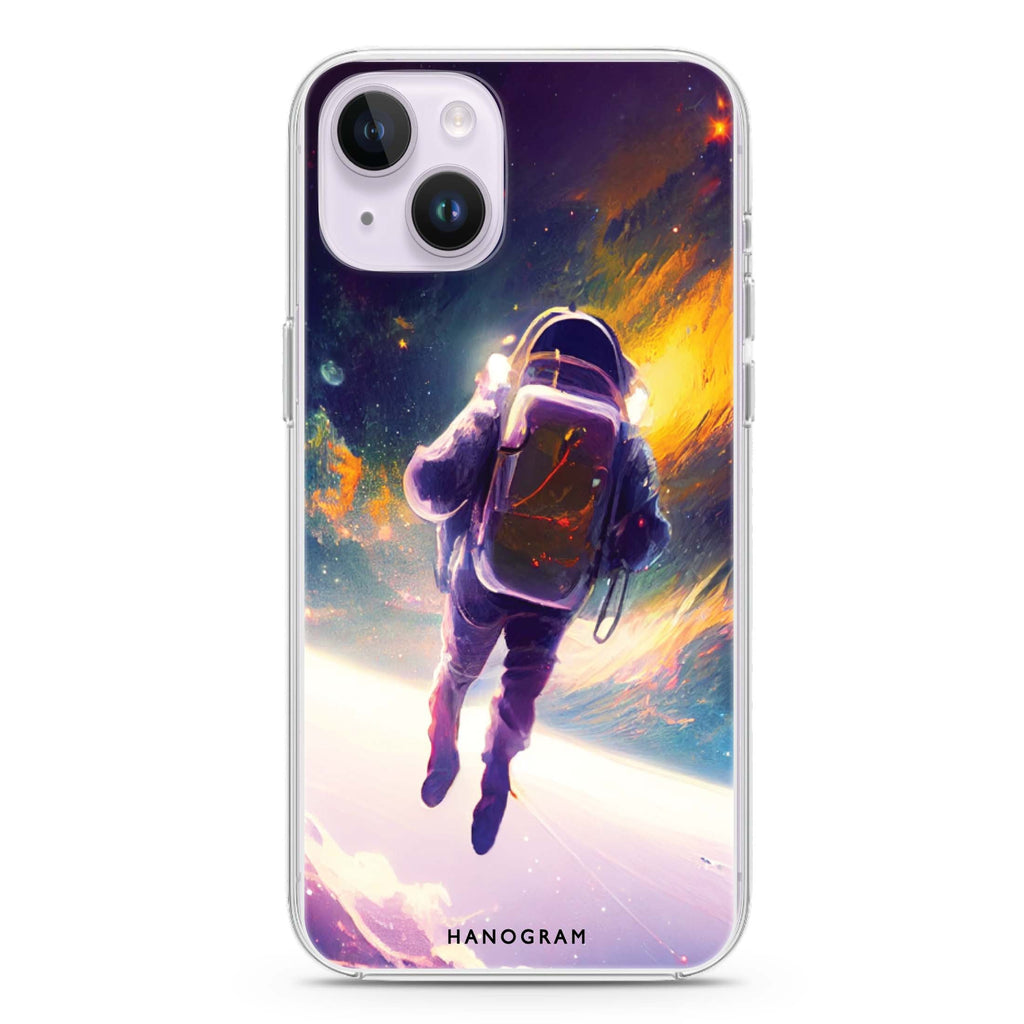 Flying Astronaut iPhone 13 MagSafe Compatible Ultra Clear Case