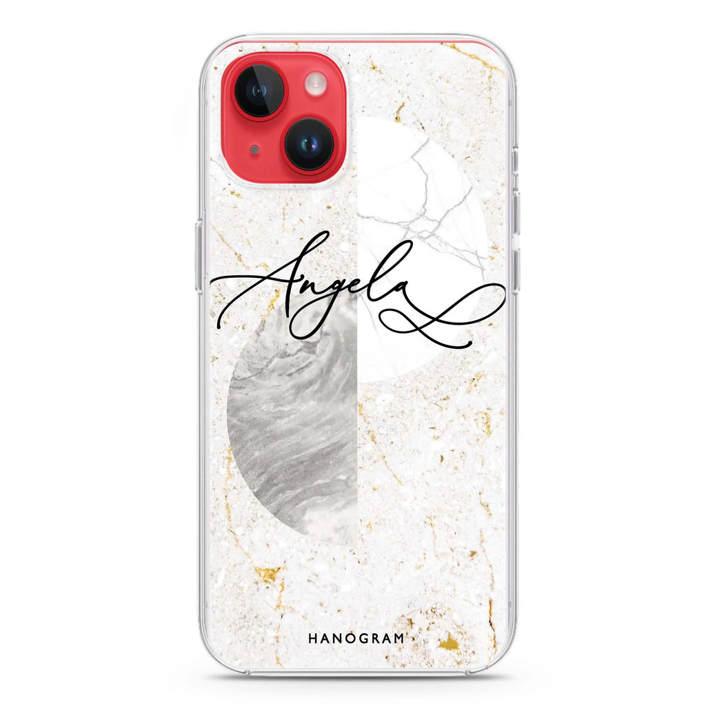 Marble Abstract III iPhone 13 MagSafe Compatible Ultra Clear Case