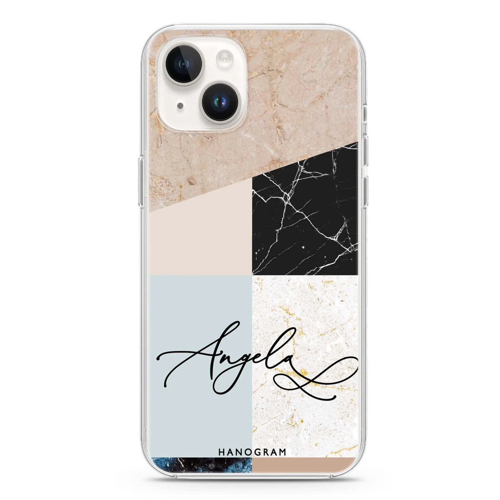 Marble Abstract V iPhone 13 MagSafe Compatible Ultra Clear Case