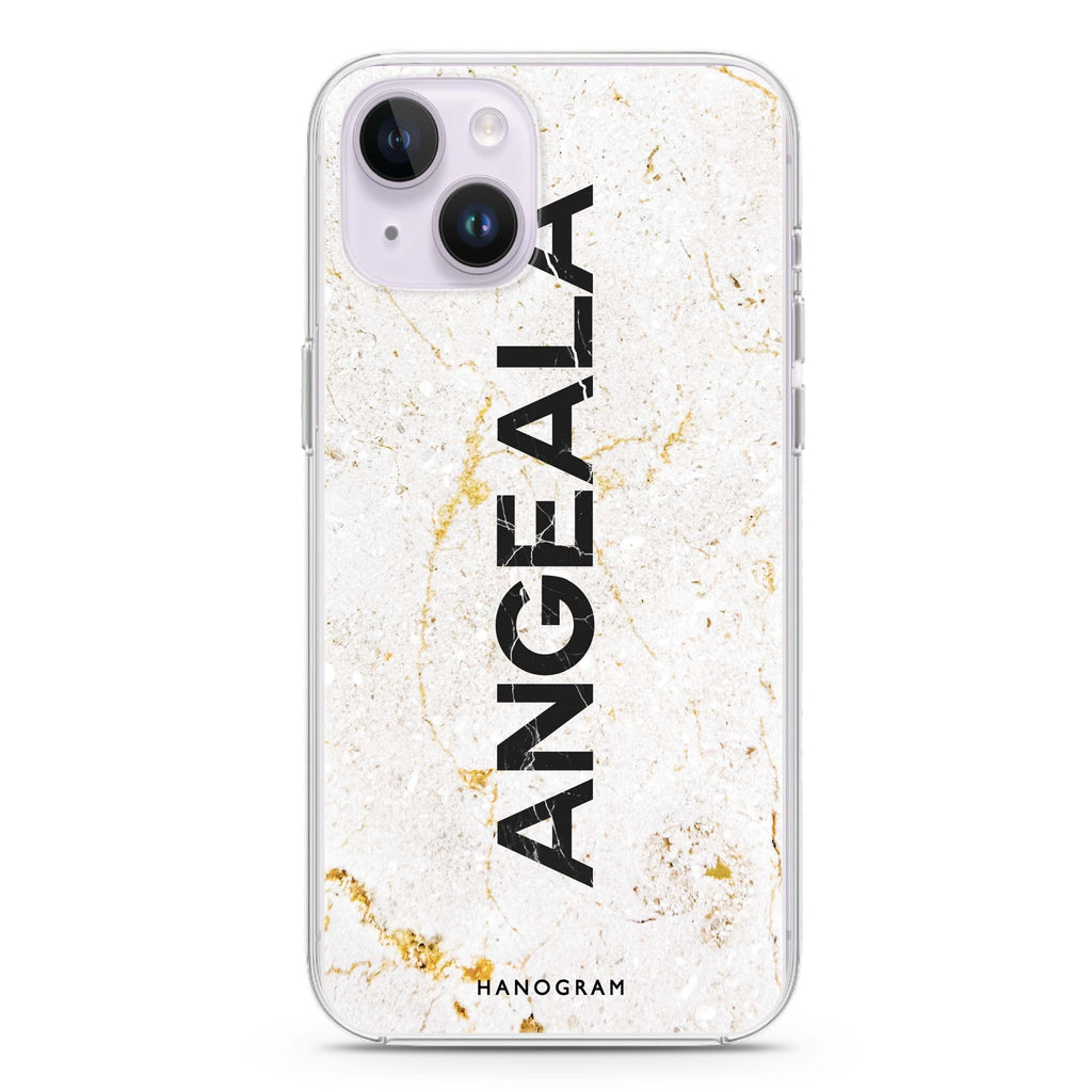 White Marble iPhone 14 Plus Ultra Clear Case