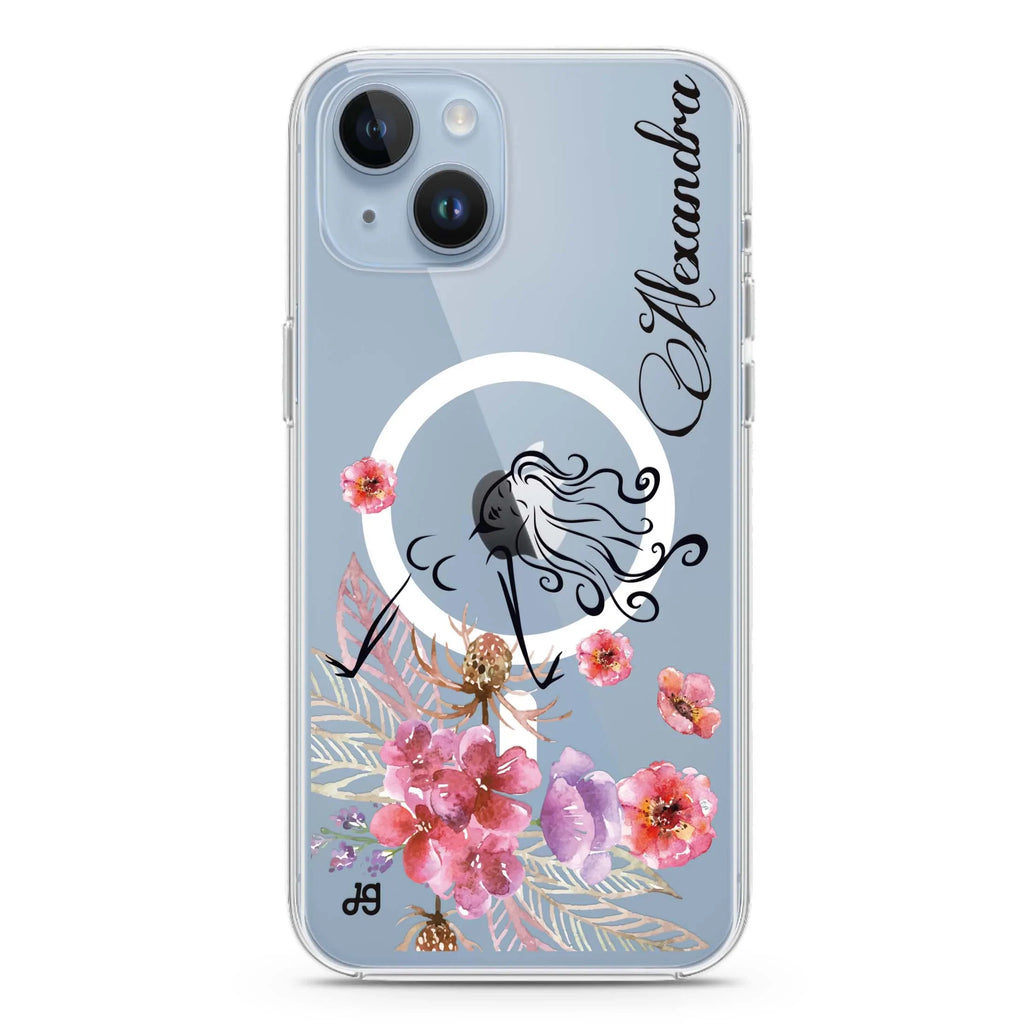 Floral Fairy I iPhone 13 MagSafe Compatible Ultra Clear Case