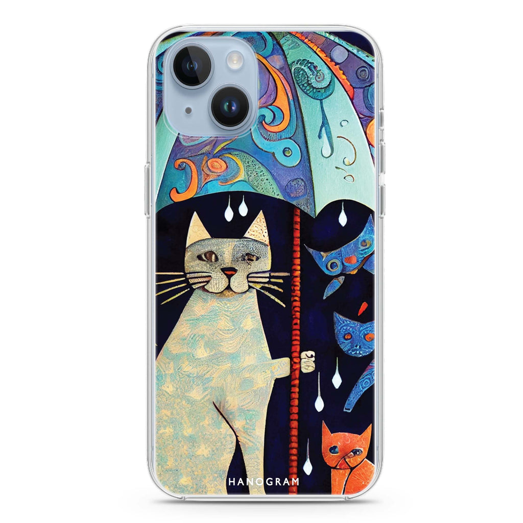 Raining Cat iPhone 14 Plus Ultra Clear Case