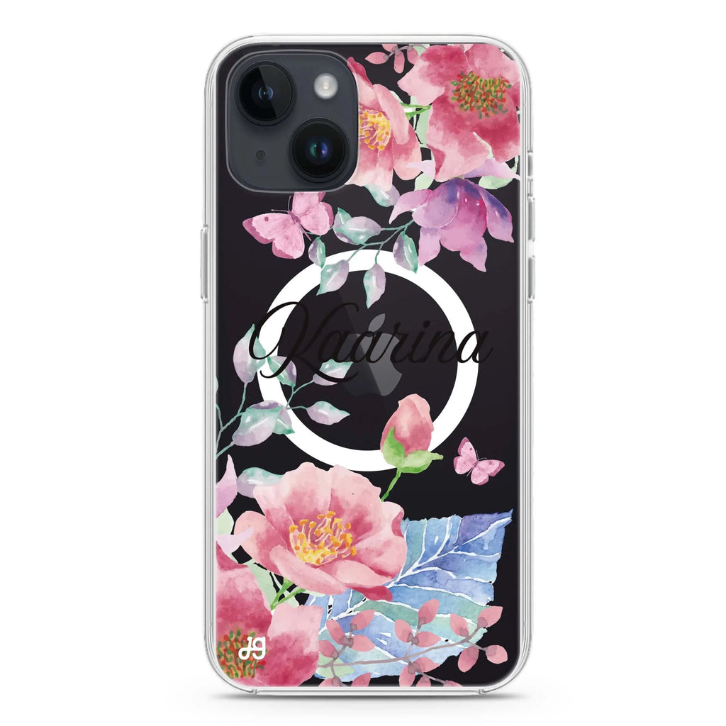 Butterfly Garden iPhone 13 MagSafe Compatible Ultra Clear Case