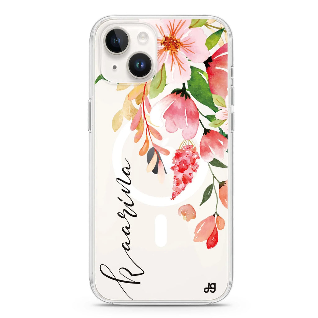 Watercolor Blossom iPhone 13 MagSafe Compatible Ultra Clear Case