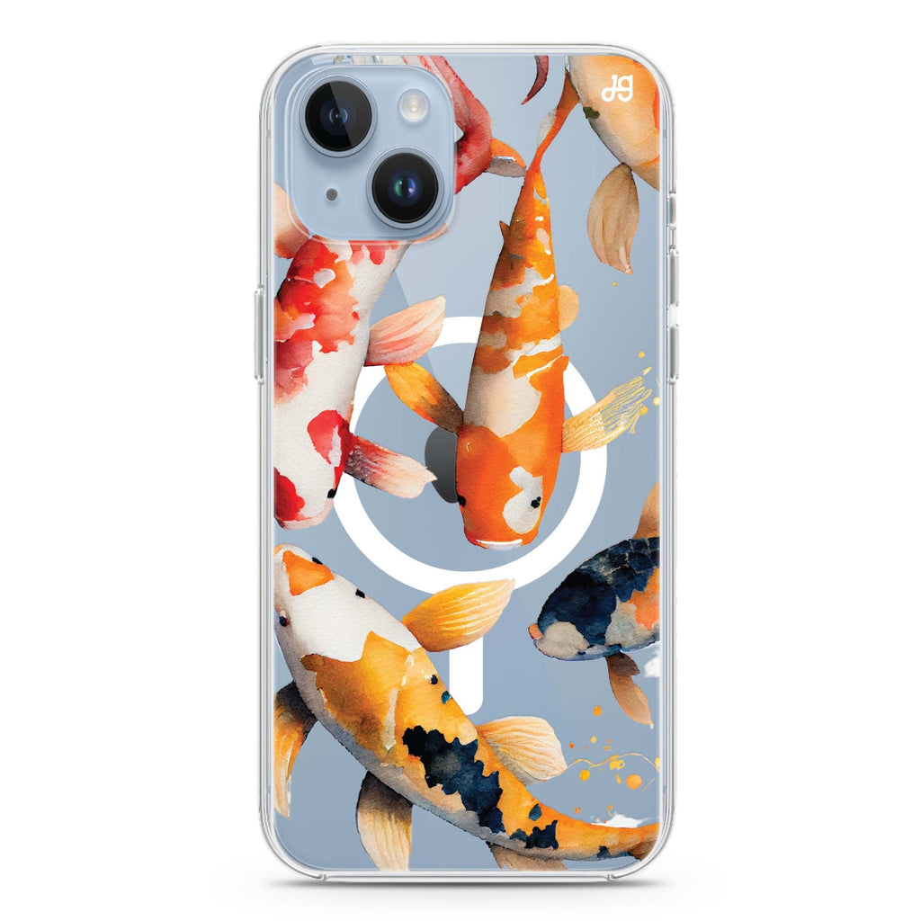 Koi fish iPhone 13 MagSafe Compatible Ultra Clear Case