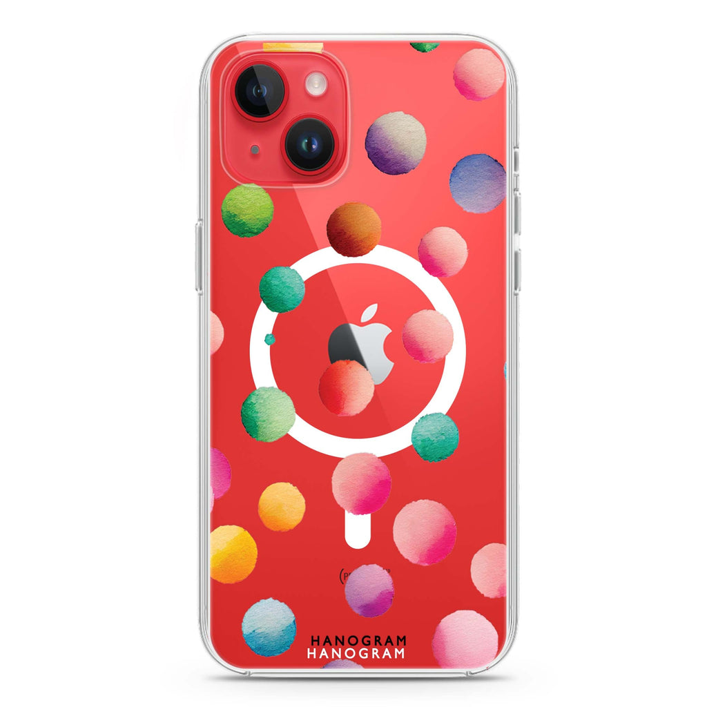 Watercolour Polka Dot iPhone 13 MagSafe Compatible Ultra Clear Case