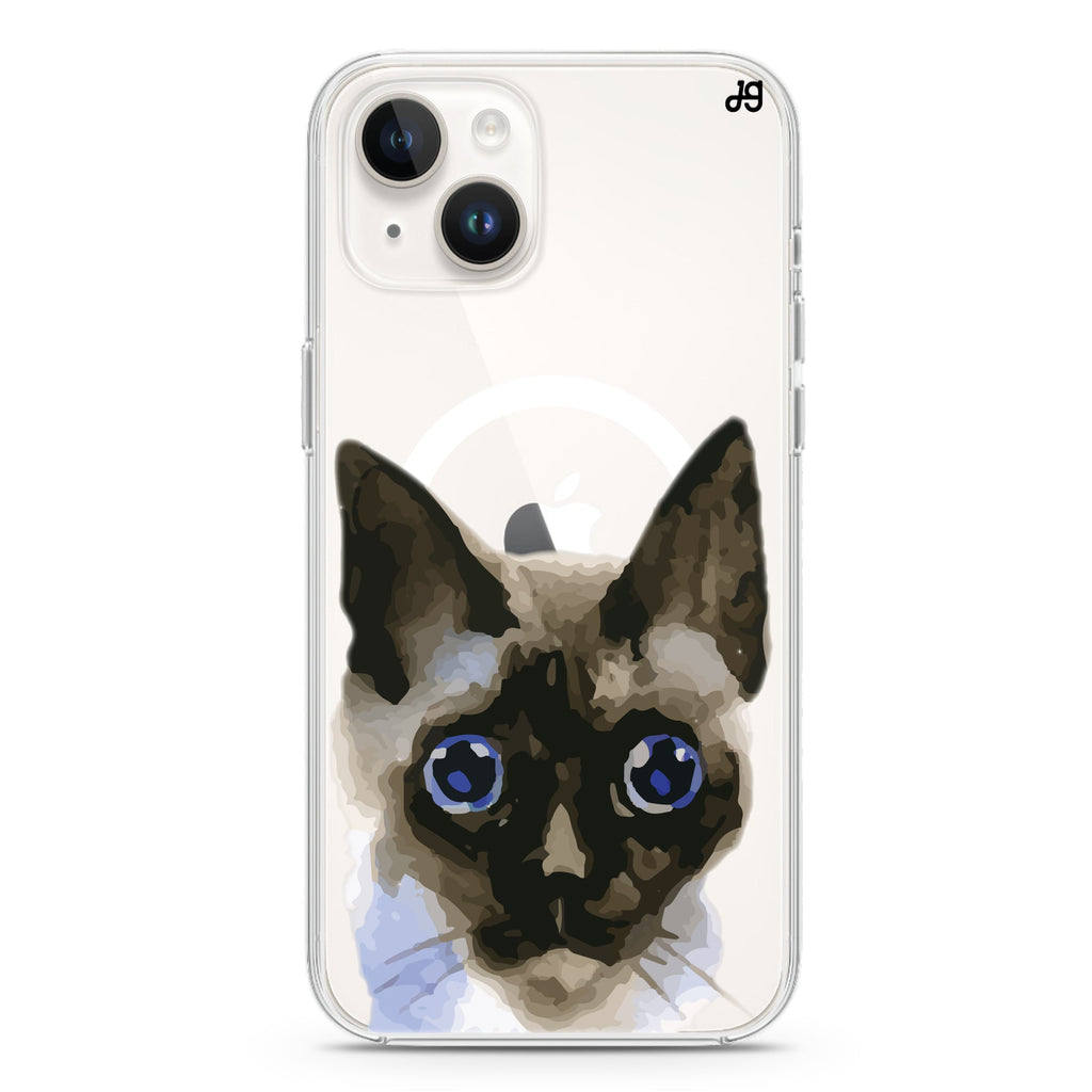 Watercolour Cat iPhone 13 MagSafe Compatible Ultra Clear Case