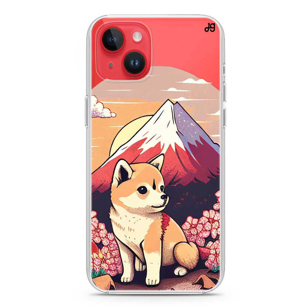 Shiba Inu & Fuji Mountain iPhone 13 MagSafe Compatible Ultra Clear Case