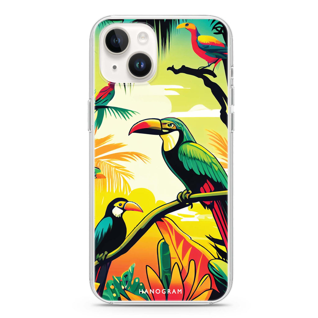 Tropical birds iPhone 14 Plus Ultra Clear Case