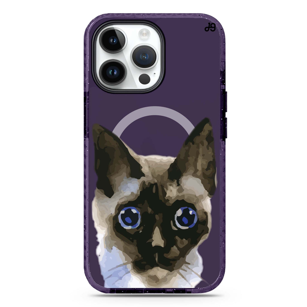 Watercolour Cat iPhone 14 Pro Max MagSafe Compatible Durashock Case