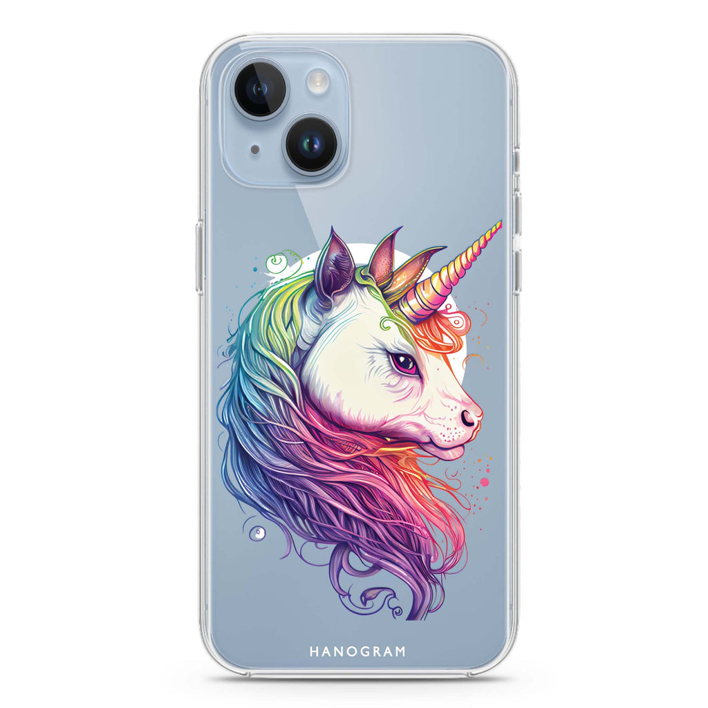 A unicorn iPhone 13 MagSafe Compatible Ultra Clear Case