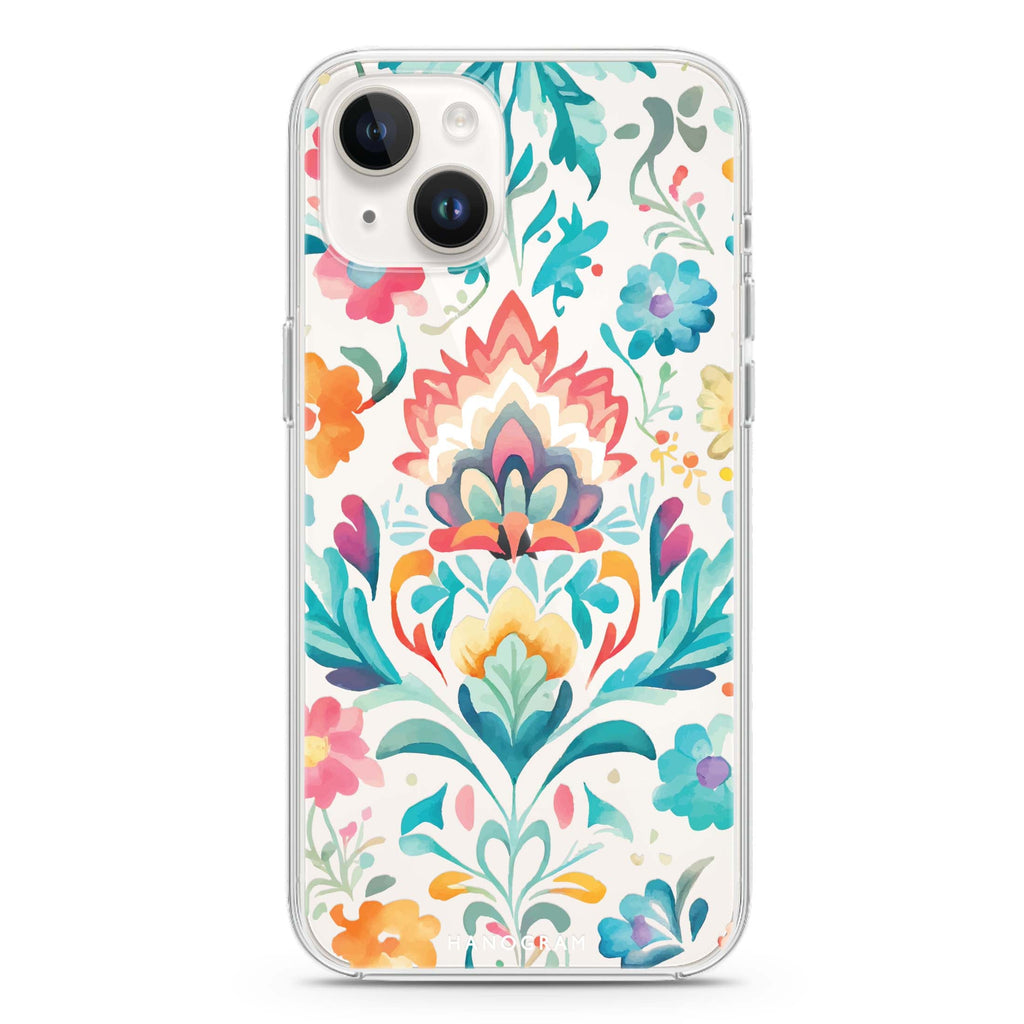 Watercolor Floral iPhone 14 Plus Ultra Clear Case