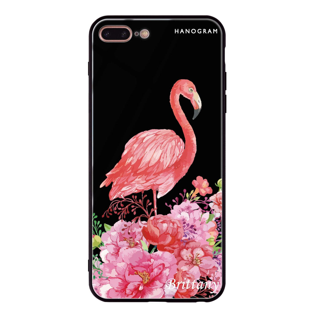 Flamingo & Flower iPhone 8 Plus Glass Case